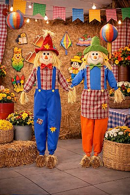 Enfeite Junino Espantalho Gigante 170cm – Decorativo Sortido para Festa Junina (1 Unidade)