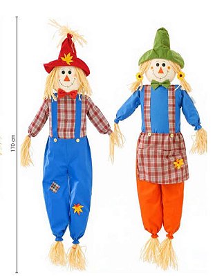 Enfeite Junino Espantalho Gigante 170cm – Decorativo Sortido para Festa Junina (1 Unidade)