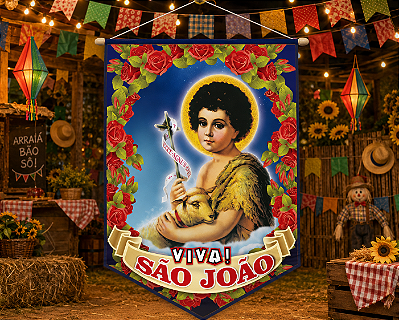 Bandeirão São João em Papel 65x50cm – Decoração Festa Junina