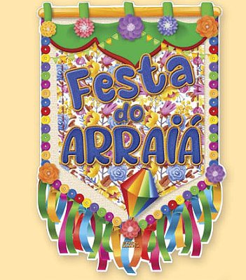 Bandeirão Junino 65x50cm – Decoração Festa Junina em Papel
