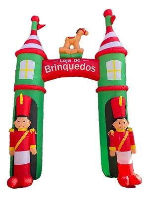 Arco Inflável Quebra-Nozes com LED 3,05m – Portal Natalino Iluminado