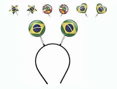 Tiara Símbolo Brasil – Kit com 10 Unidades