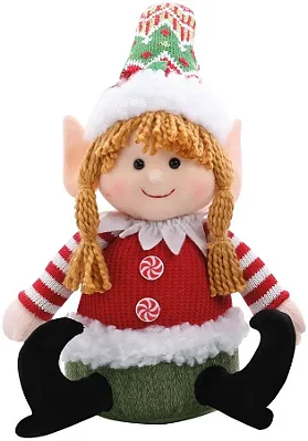 Elfo de Natal Sentado 30cm – Sortido 1 Unidade Decorativo