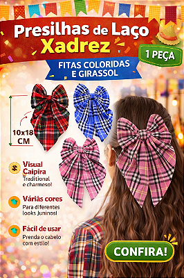 Presilha de Laço Xadrez 1 Peça Sortida