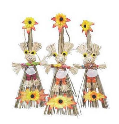 Espantalho De Palha Na Vassoura Festa Junina 35 Cm - Modelo Sortido - 1 Unidade
