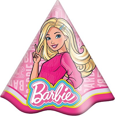 Chapéu para Festas de Aniversário Barbie - 8 Unidades