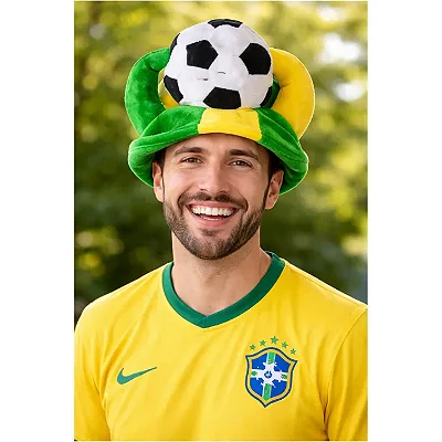 Chapéu Viking Brasil – Torcida Verde e Amarelo