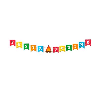 Faixa Decorativa Varal Bandeirinhas Festa Junina Arraiá São João – Colorida