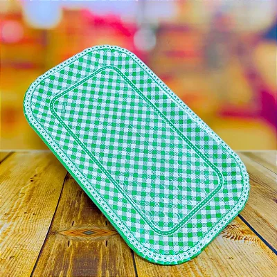 Bandeja Xadrez Verde Festa Junina 20x33cm