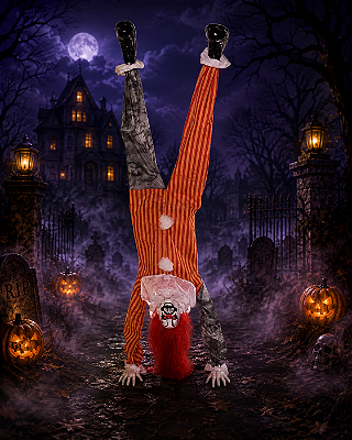 Palhaço Halloween Trump Animatrônico 2,28m