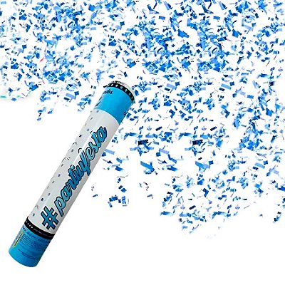 Lança Confetes Metalizados Azul – Alcance de até 8 metros 🎉✨