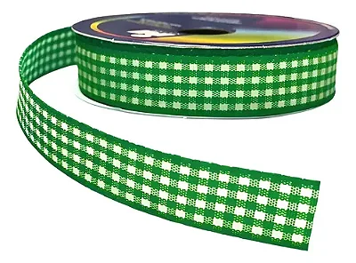 Fita Xadrez Verde 15mm – Rolo com 10 Metros