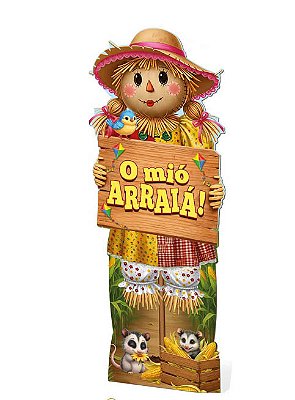 Totem Decorativo Espantalha 1,60m – Festa Junina 🎉🌽