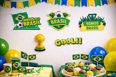 Painel Decorativo Copa do Mundo – Kit com 5 Peças