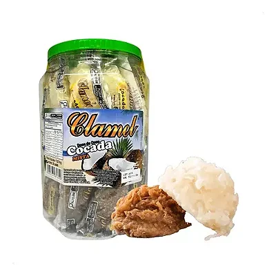 Pote de Cocada Mista 1,02kg (20 Unidades) – Sabor Tradicional Clamel