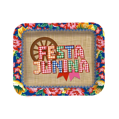 Bandeja Laminada Festa Junina Xodô 40,5x33,5cm