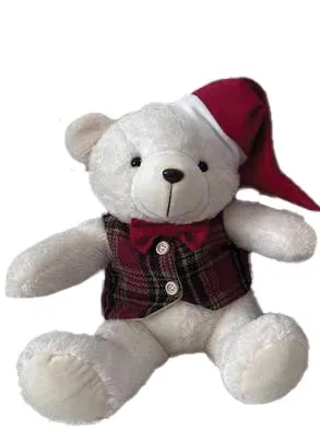 Urso Xadrez Natalino 30cm