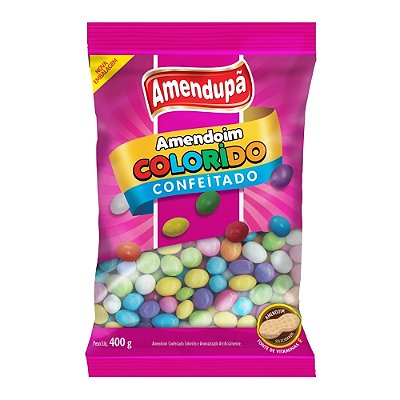 Amendoim Colorido Confeitado 400g - Amendupã