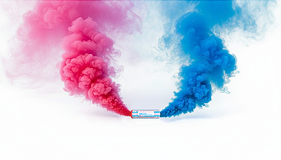 Fumaça Revelação Duo Azul e Rosa – Efeito Surpresa para Chá Revelação