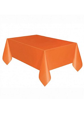 Toalha Plástica de Mesa Laranja 137x183cm