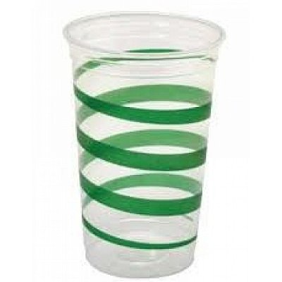 Copo De Plástico Descartável Mania Festa Verde 300Ml - Pacote 30 Unidades