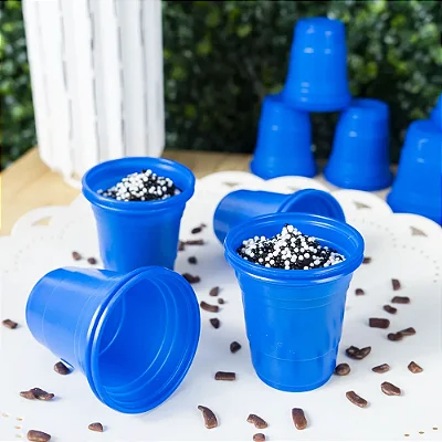 Copo para Docinho PS 60ml Azul – Copinho Descartável para Doces e Doses 20 Unidades