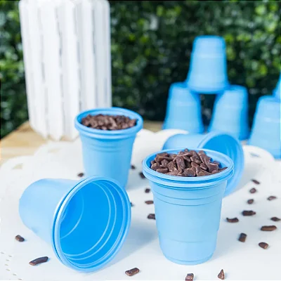 Copo para Docinho PS 60ml Azul Claro – Copinho Descartável para Doces e Doses 20 Unidades