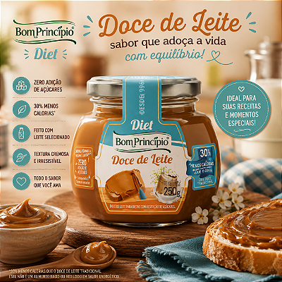 Doce de Leite Diet Bom Princípio 250g