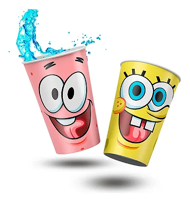 Copo de Papel Festa Bob Esponja 180ml - 8 Unidades