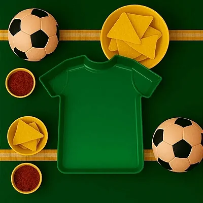 Bandeja Decorativa Camisa de Futebol 22,5cm - Verde