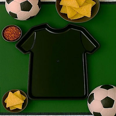 Bandeja Decorativa Camisa de Futebol 22,5cm - Cor Preto