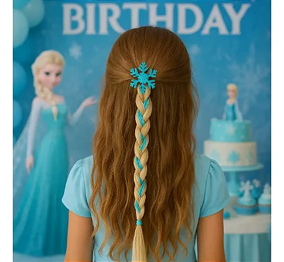 Acessório para Cabelo Infantil com Elástico e Trança 48cm