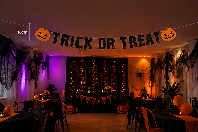 Faixa De Halloween Trick Or Treat