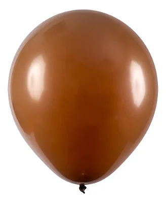 Balão Marrom Intenso de Látex - 16 Polegadas - 10 Unidades