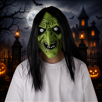 Máscara de Látex Bruxa Assustadora Halloween Adulto