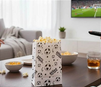 Saco de Papel Futebol para Lembrancinhas 7,5x14cm – 50 Unidades