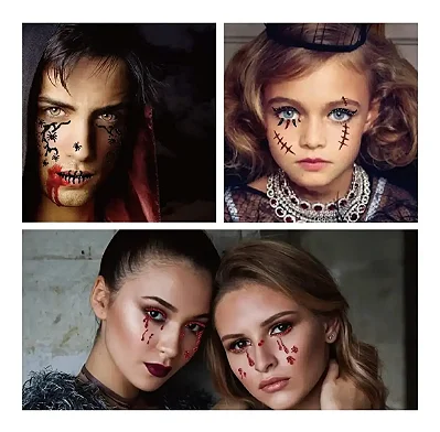 Adesivo Facial Halloween – 1 Cartela Sortida