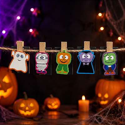 Mini Prendedor Decorativo Halloween – 10 Unidades