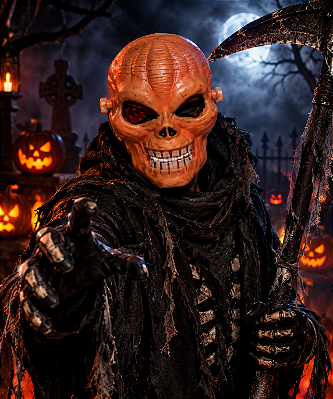 Máscara Caveira do Terror Halloween – Acessório para Fantasia