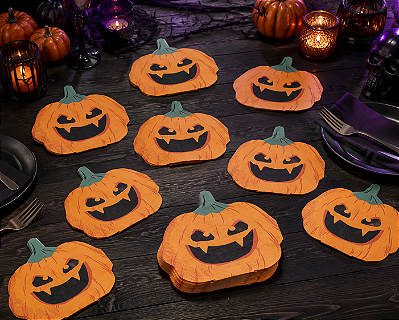 Guardanapo de Papel Folha Dupla Abóbora Halloween 32,4 x 29,6cm - 20 Unidades