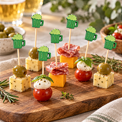 Palito Decorativo Cerveja 12cm - 12 Unidades