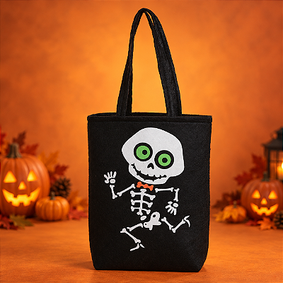 Sacola de Feltro de Halloween 28X31X7cm