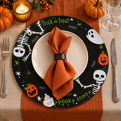 Sousplat Halloween Travessuras 33 cm – Decoração de Mesa