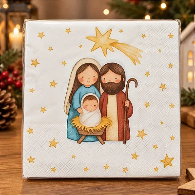 Guardanapo de Papel Folha Dupla Sagrada Família 33x33cm – 20 Unidades