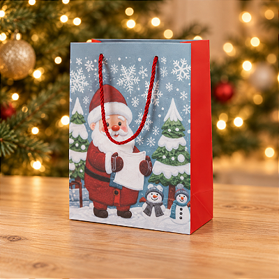 Papel Natalino Papai Noel 24 x 18 cm