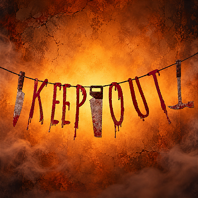Faixa Decorativa Halloween Keep Out – Papel e Algodão