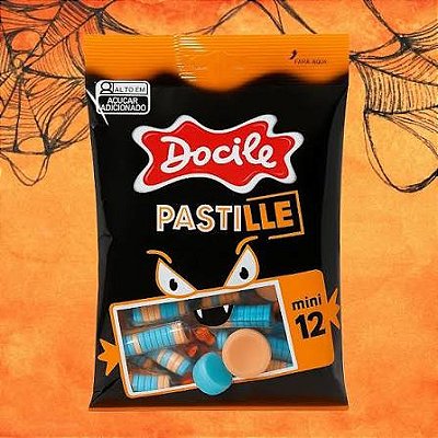 Mini Pastilhas 12 Pacotinhos Halloween Docile 290G