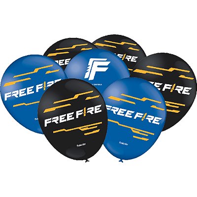 Balão de Festa Free Fire - 25 unidades