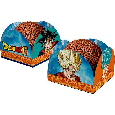 Porta Forminha Para Doces Festa Dragon Ball 3,5x3,5cm - 40 Unidades