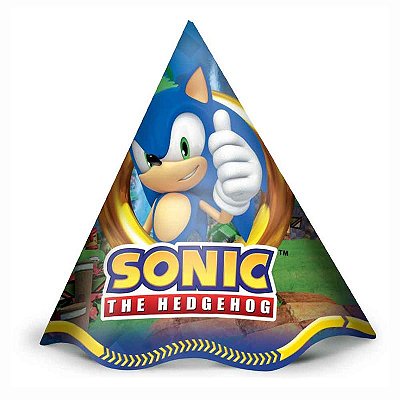 Chapéu de Festa Sonic - 8 Unidades